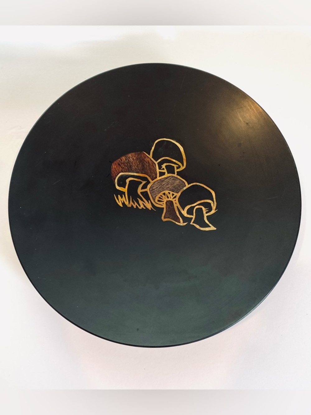 Mid Century Modern Mushroom Couroc of Monterey Tray/Plate